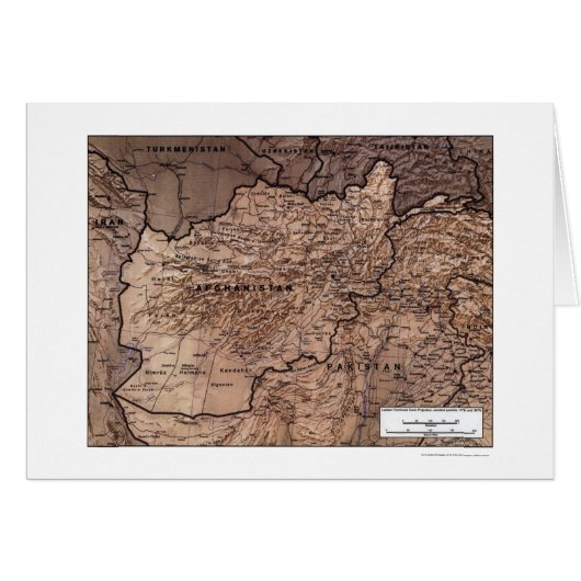 Afghanistan Detailed Map 1999 Cards (Front Horizontal)