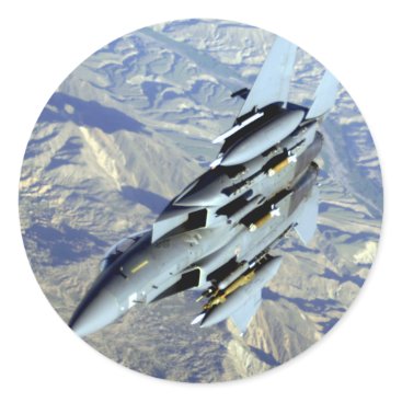 AFGHANISTAN F-15 BREAKAWAY CLASSIC ROUND STICKER AFGHANISTAN F-15 BREAKAWAY CLASSIC ROUND STICKER