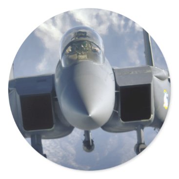 AFGHANISTAN F-15 CLOSEUP CLASSIC ROUND STICKER AFGHANISTAN F-15 CLOSEUP CLASSIC ROUND STICKER