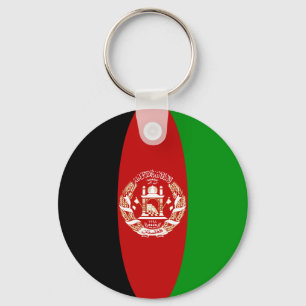 Afghanistan Fisheye Flag Keychain