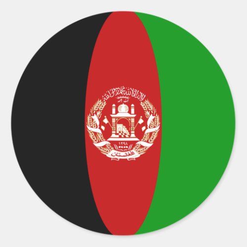 Afghanistan Fisheye Flag Sticker
