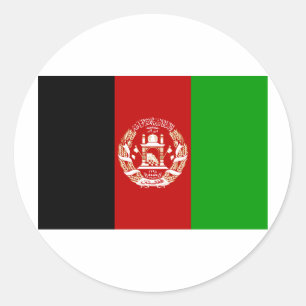 Afghanistan Flag AF Classic Round Sticker