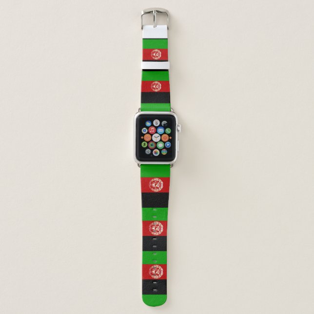 Afghanistan Flag Apple Watch Band (Front)