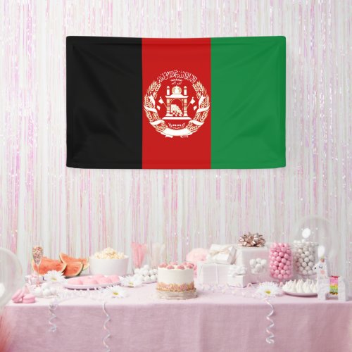 Afghanistan flag banner