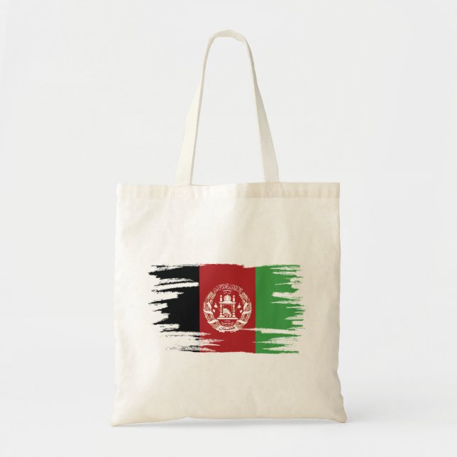 Afghanistan Flag Brush Art Tote Bag (Front)
