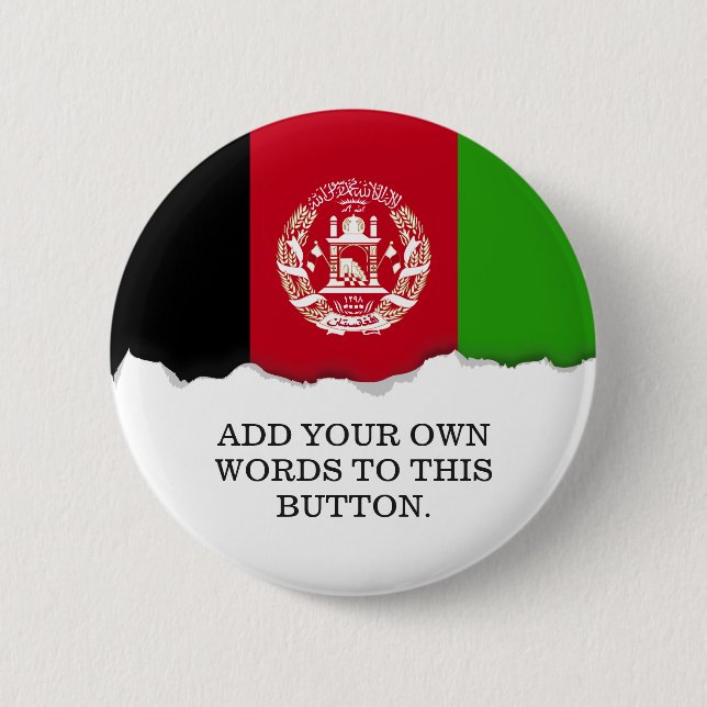 Afghanistan Flag Button (Front)