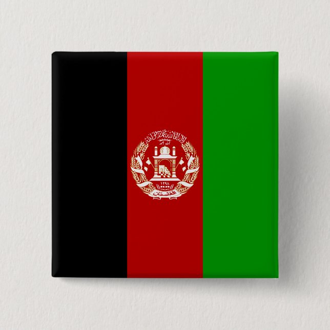 Afghanistan Flag Button (Front)
