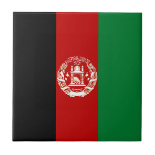Afghanistan flag ceramic tile