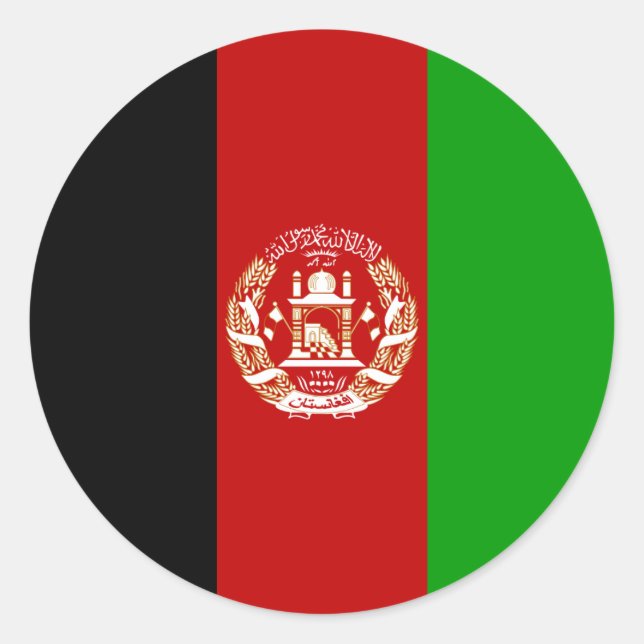 Afghanistan Flag Classic Round Sticker (Front)