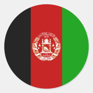 Afghanistan Flag Classic Round Sticker