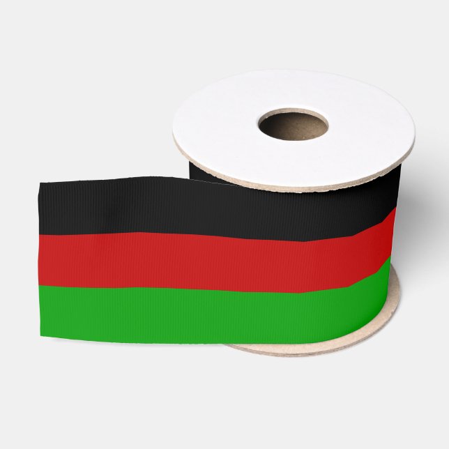 Afghanistan flag colours ribbon, Afghanistan Grosgrain Ribbon (Spool)