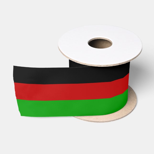 Afghanistan flag colours ribbon, Afghanistan Satin Ribbon (Spool)
