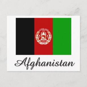 Afghanistan Flag Design Postcard