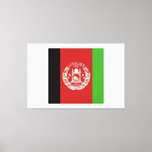 Afghanistan Flag Emblem Canvas Print
