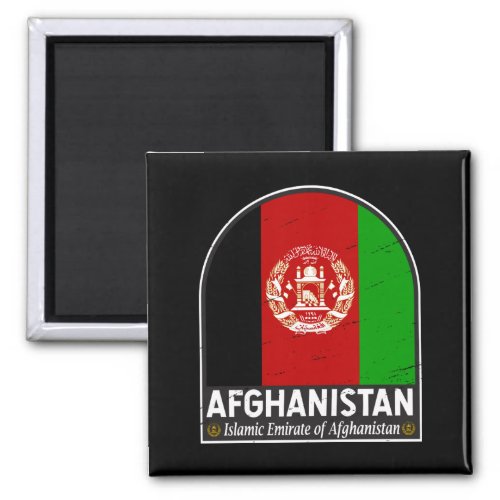 Afghanistan Flag Emblem Distressed Vintage  Magnet
