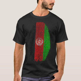 Afghanistan Flag Fingerprint It is in my DNA Gift  T-Shirt