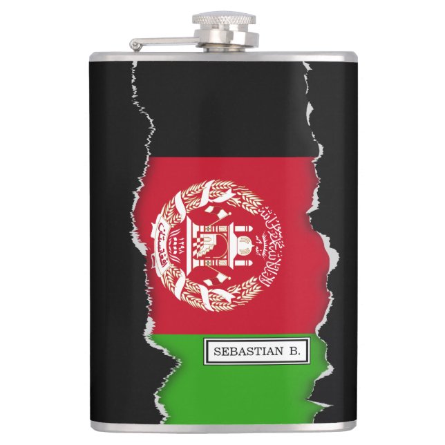 Afghanistan Flag Flask (Front)
