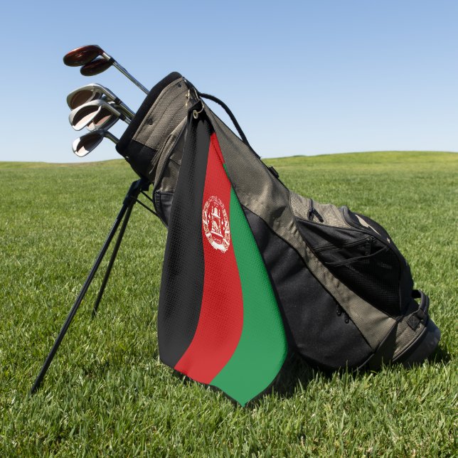 Afghanistan flag golf towel (Green)