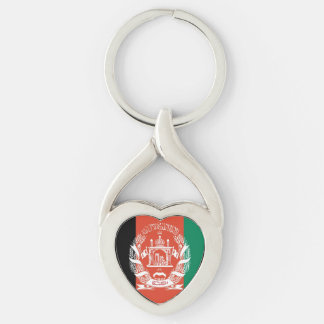 Afghanistan Flag Heart Keychain