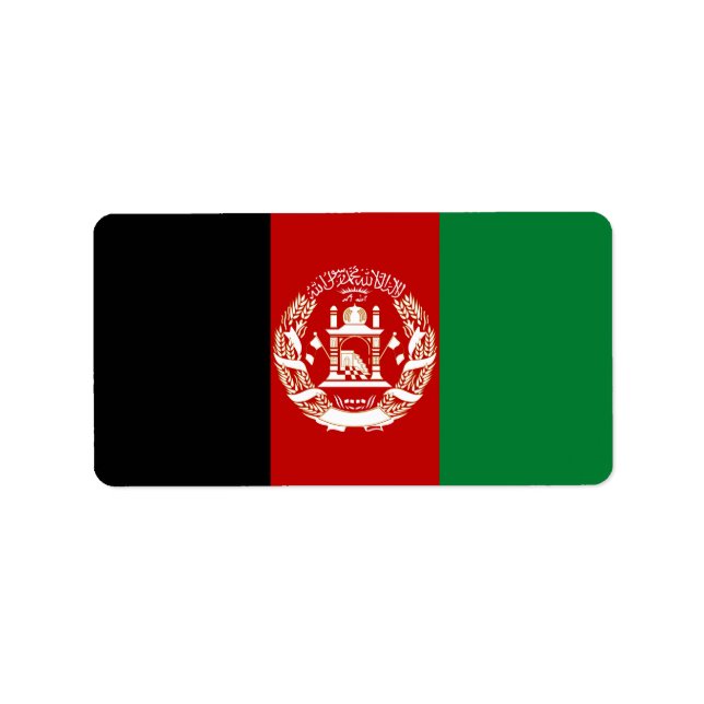 Afghanistan flag label (Front)