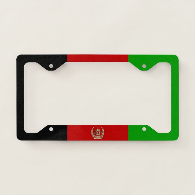 Afghanistan flag  license plate frame (Front)
