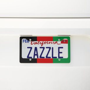 Afghanistan flag license plate frame