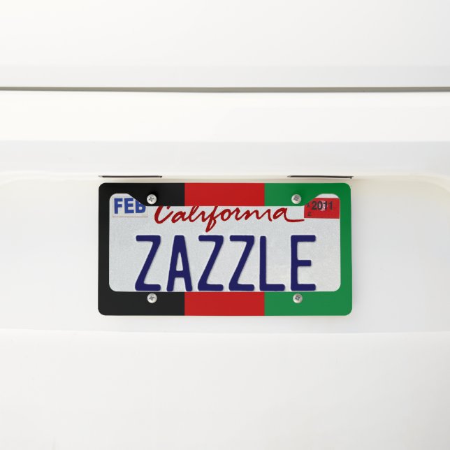 Afghanistan flag license plate frame (On Car)