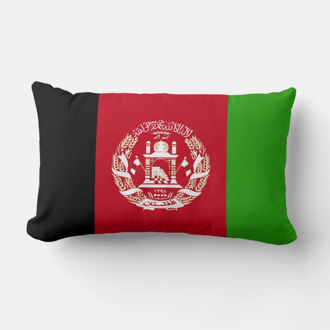 Afghanistan Flag Lumbar Pillow (Front)
