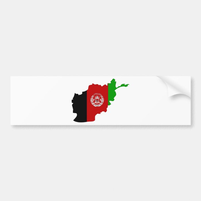 Afghanistan Flag Map full size Bumper Sticker