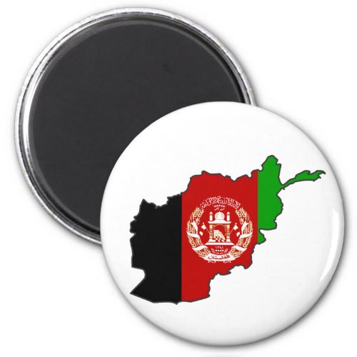 Afghanistan Flag Map Magnet