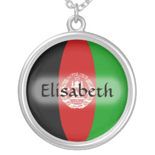 Afghanistan Flag + Name Necklace