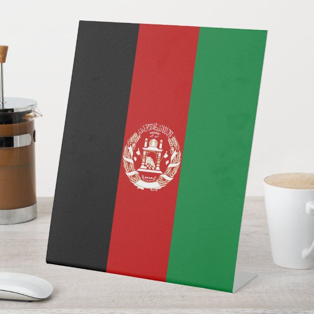 Afghanistan flag pedestal sign (In SItu)