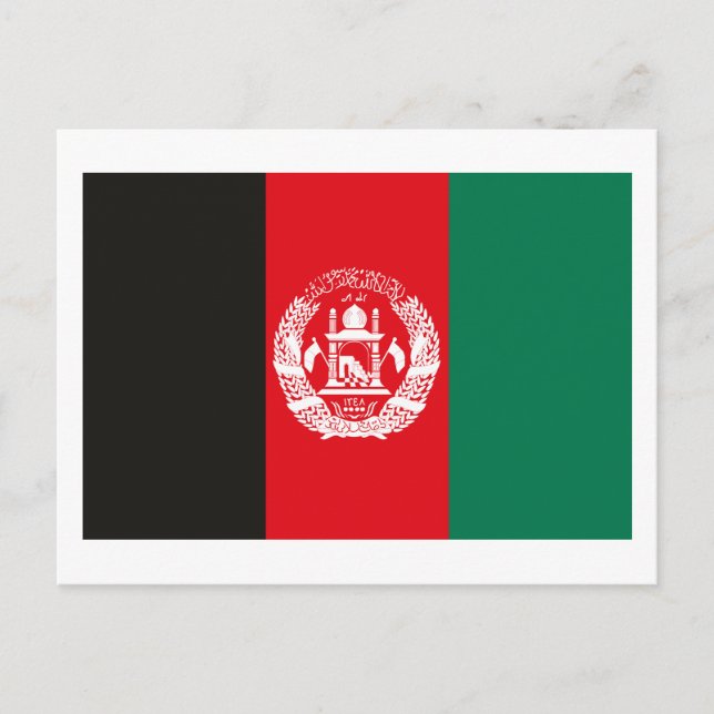 Afghanistan Flag Postcard (Front)