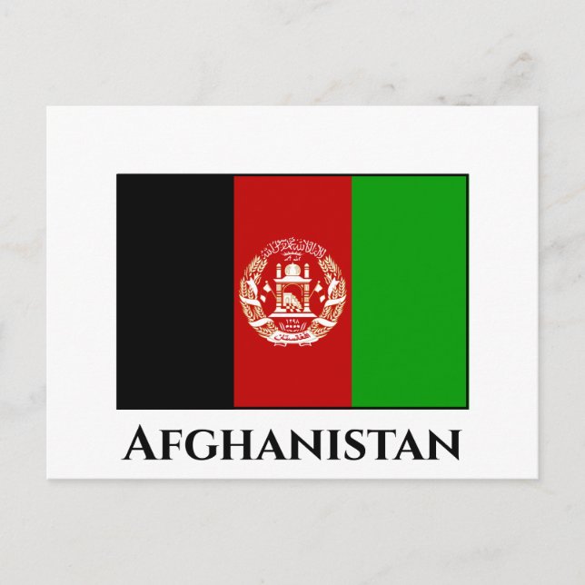 Afghanistan Flag Postcard (Front)