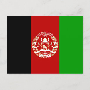 Afghanistan Flag Postcard