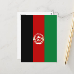 Afghanistan flag postcard