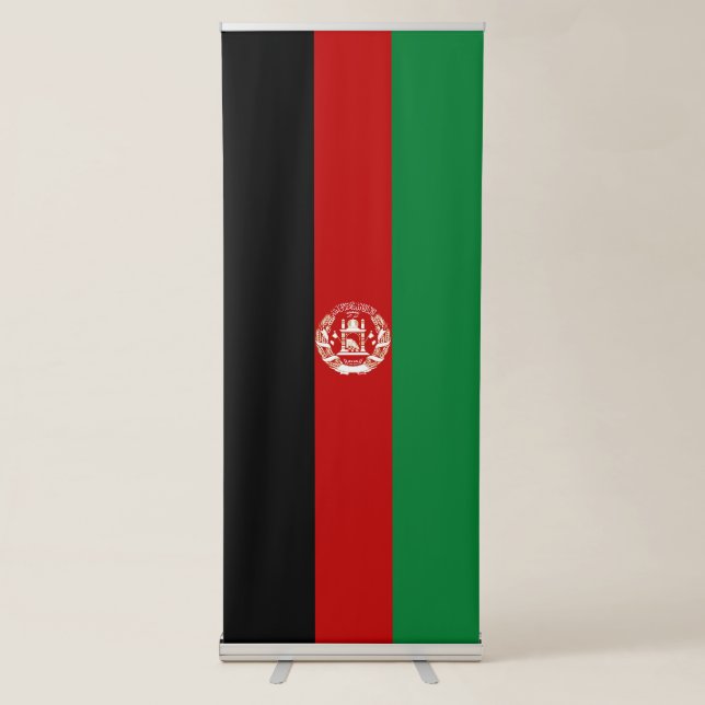 Afghanistan flag retractable banner (Front)