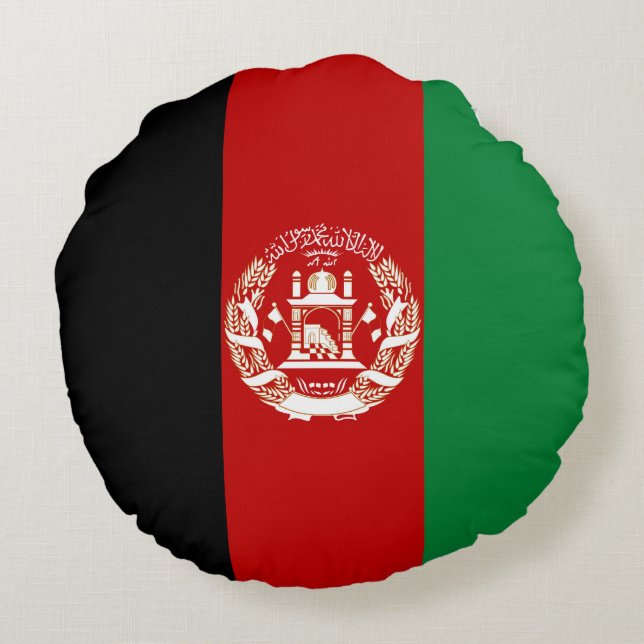 Afghanistan flag round pillow (Back)