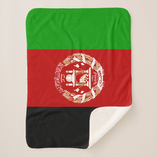 afghanistan flag Sherpa Blanket (Front)