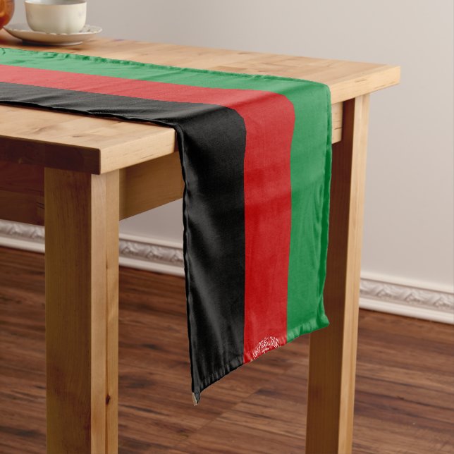 Afghanistan flag short table runner (In Situ)