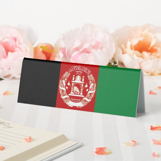 Afghanistan flag table tent (In SItu (Wedding))