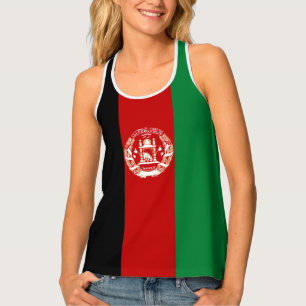 Afghanistan flag tank top