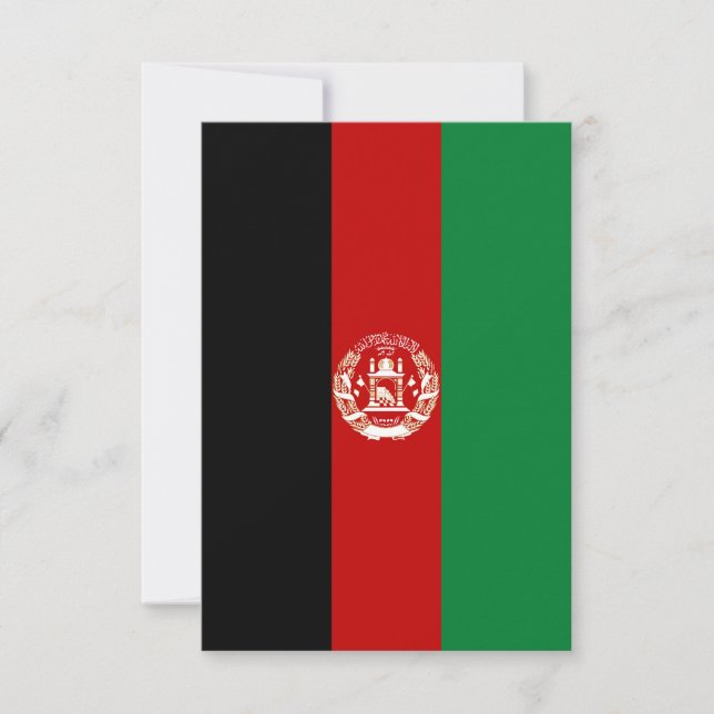 Afghanistan flag thank you card (Front)