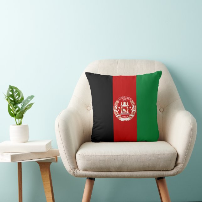 Afghanistan flag throw pillow (Chair)