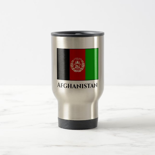 Afghanistan Flag Travel Mug (Center)