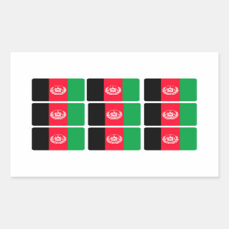 Afghanistan Flag x 9 Rectangular Sticker