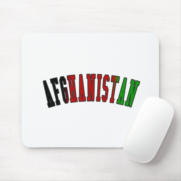 Afghanistan in National Flag Colors Mousepad