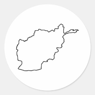 Afghanistan Map Classic Round Sticker