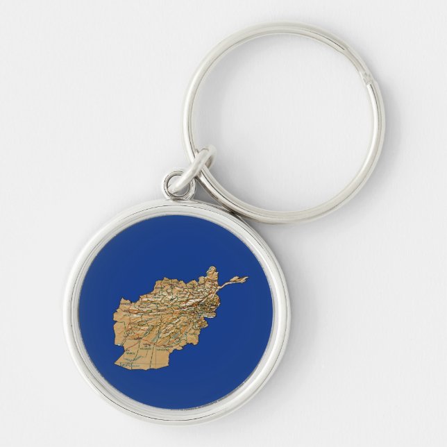 Afghanistan Map Keychain (Front)