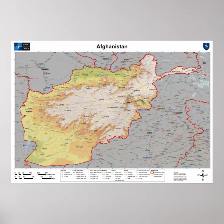 Afghanistan Map Poster | Zazzle